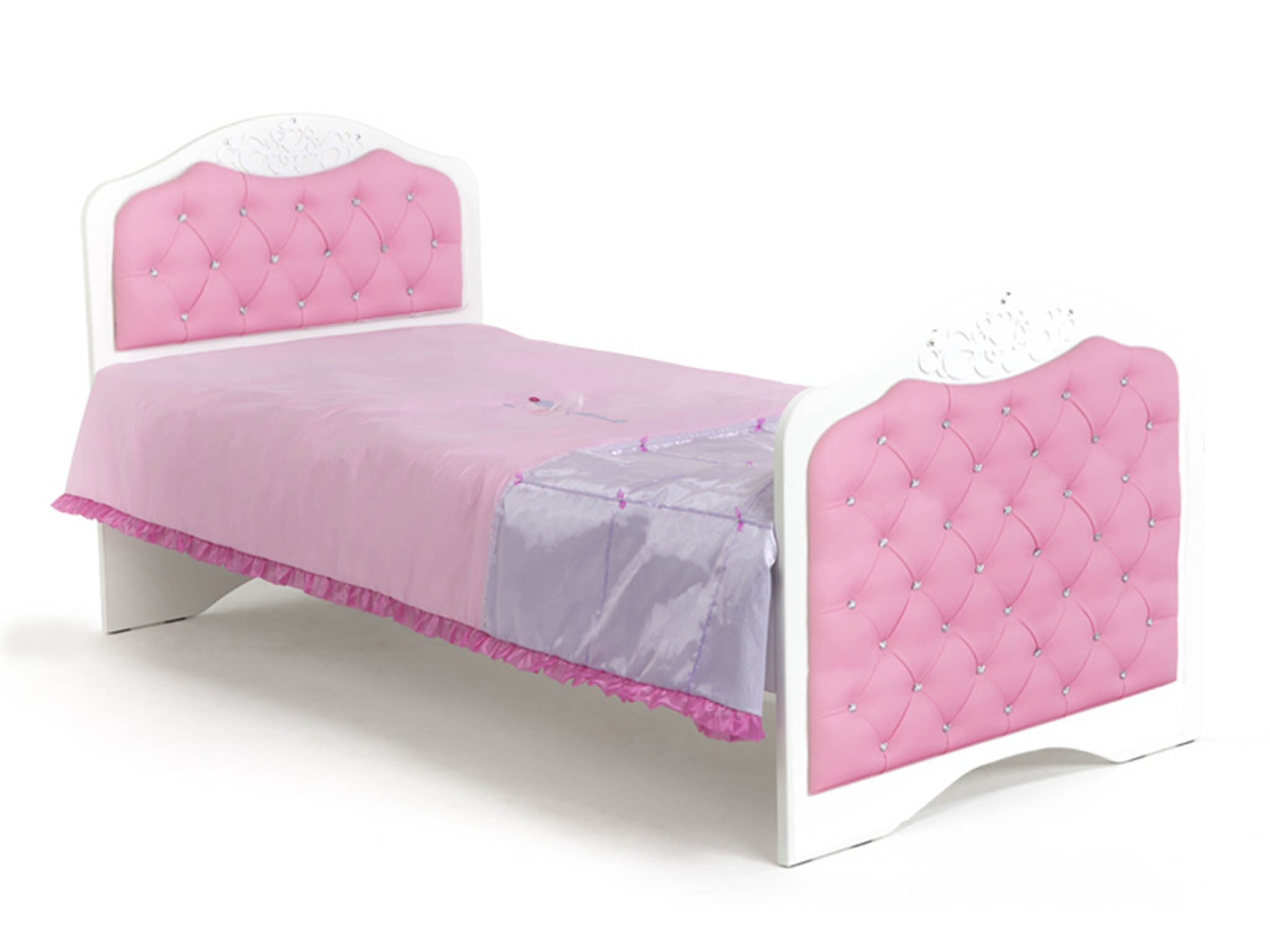 Детская кровать принцесса розовая