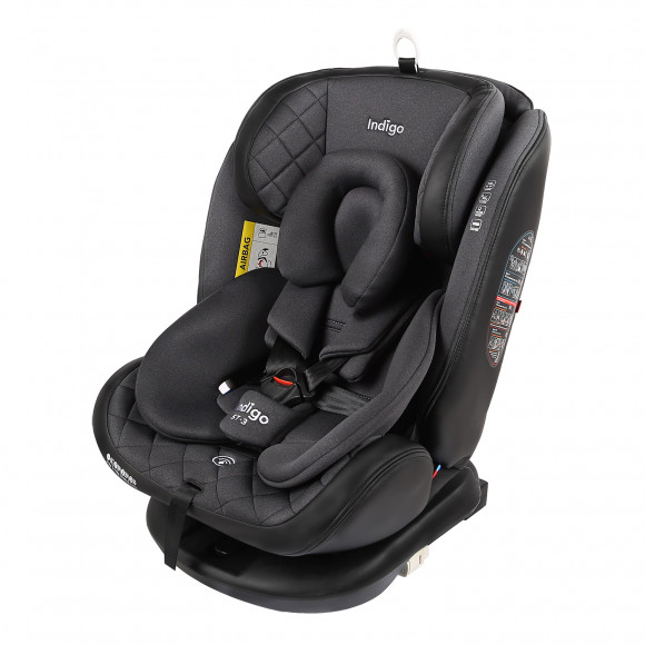 Автокресло Indigo AERO ISOFIX, ST-3, группа 0+1+2+3 - черный