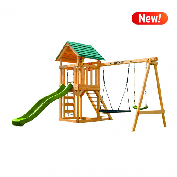 Детский игровой комплекс UNIX Kids (6 in 1) - Light Green