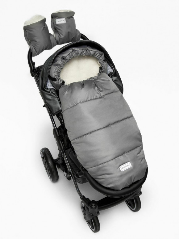 Конверт в коляску AMAROBABY Snowy Travel - Серый, 105 см