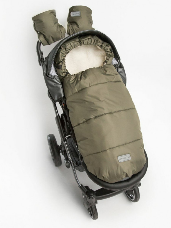 Конверт в коляску AMAROBABY Snowy Travel - Хаки, 105 см