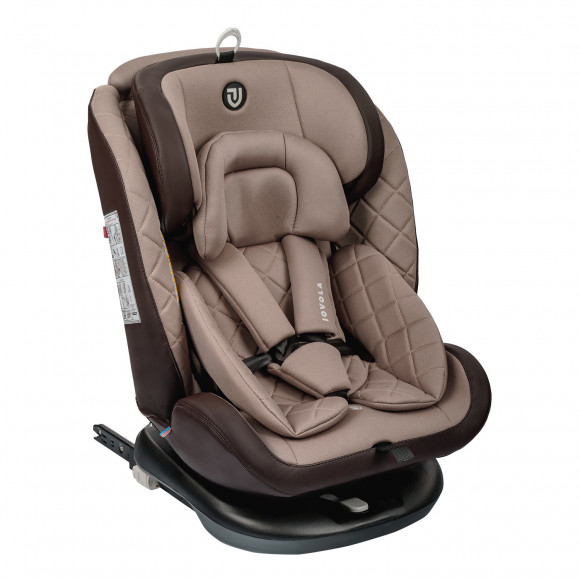 Автокресло Indigo Fuller ISOFIX, группа 0+1+2+3 - бежевый-коричневый