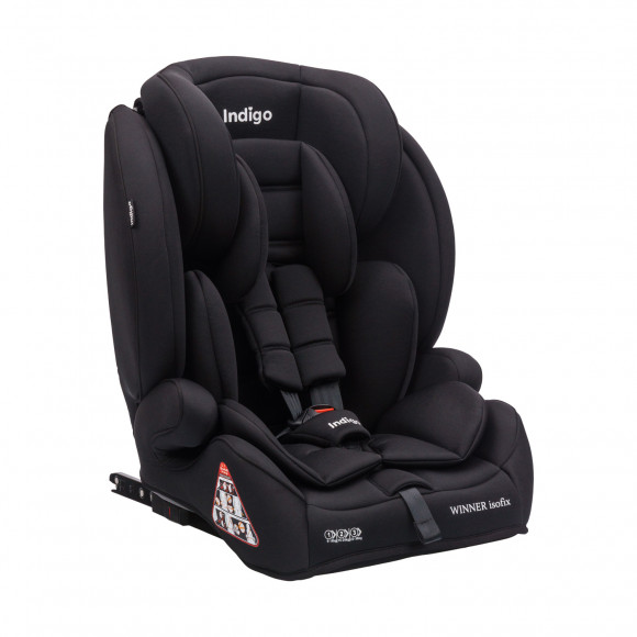 Автокресло Indigo WINNER ISOFIX, YB706B, группа 1+2+3  - черный матовый