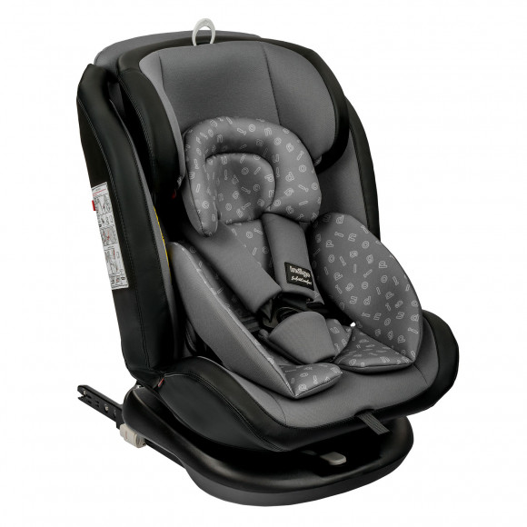 Автокресло Indigo Advanced ISOFIX, группа 0+1+2+3 - серый-черный