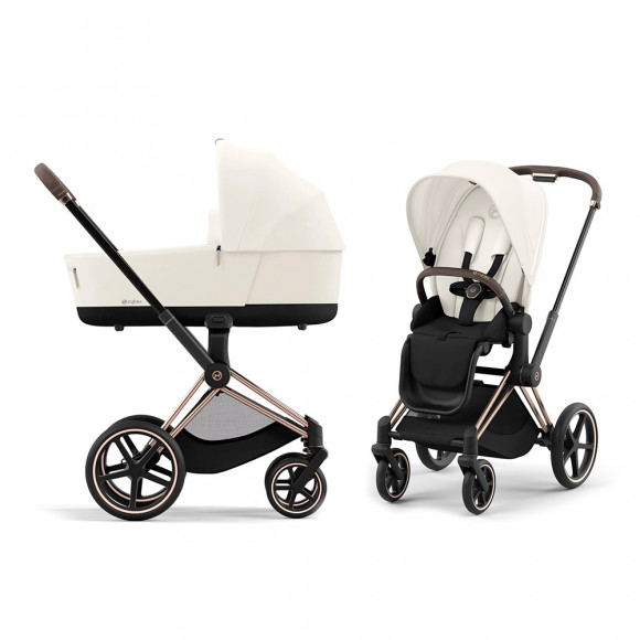 Коляска 2 в 1 Cybex Priam IV (шасси Rosegold) - Off White