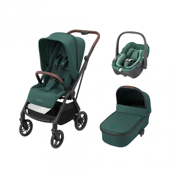 Коляска 3 в 1 Maxi-Cosi Leona Pebble 360 - Essential Green