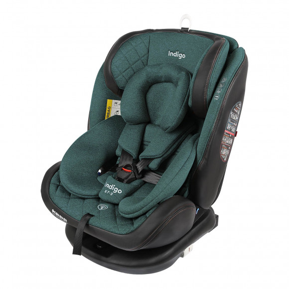 Автокресло Indigo AERO ISOFIX, ST-3, группа 0+1+2+3 - зеленый