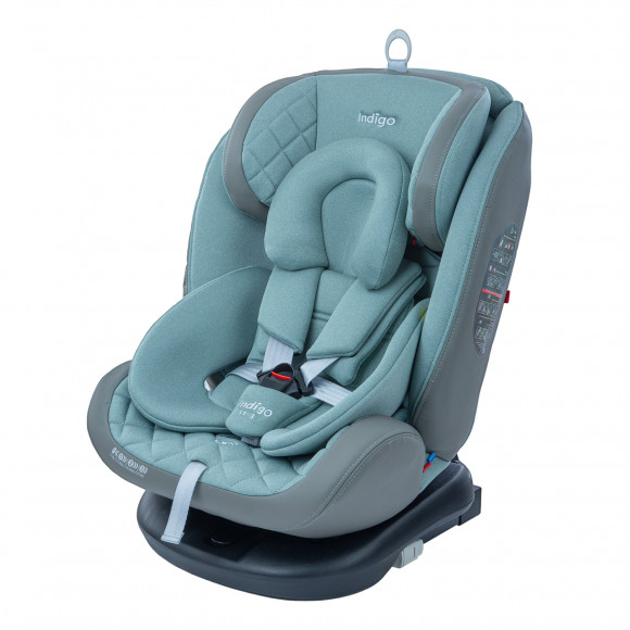 Автокресло Indigo AERO ISOFIX, ST-3, группа 0+1+2+3 - шалфей