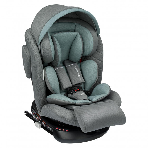 Автокресло Indigo SMART+ ISOFIX, группа 0+1+2+3 - серый-зеленый