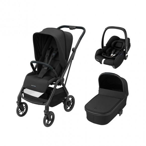 Коляска 3 в 1 Maxi-Cosi Leona CabrioFix I-Size - Essential Black