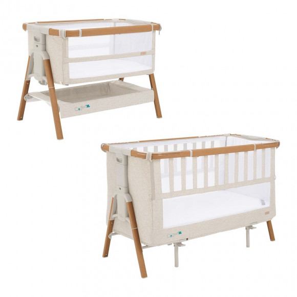 Кровать-трансформер приставная Tutti Bambini CoZee XL 120*60 - Scandinavian Walnut/Ecru 211209/7508