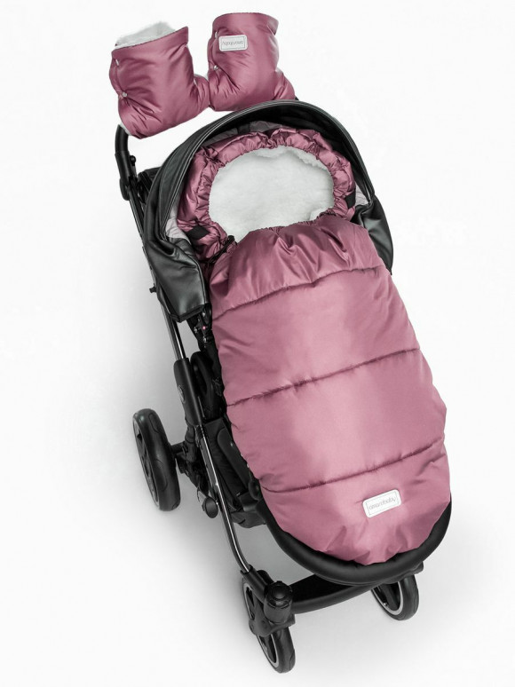 Конверт в коляску AMAROBABY Snowy Travel - Розовый, 105 см