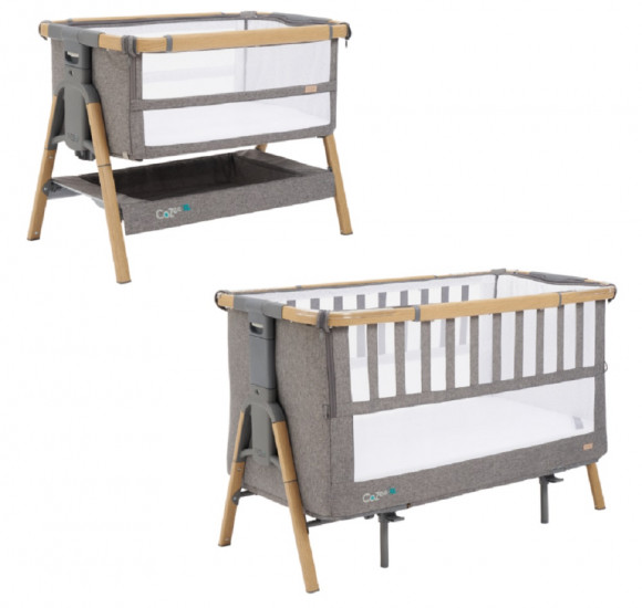 Кровать-трансформер приставная Tutti Bambini CoZee XL 120*60 - Oak/Charcoal 211209/3590