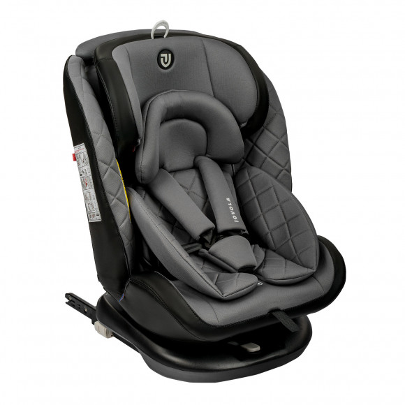 Автокресло Indigo Fuller ISOFIX, группа 0+1+2+3 - серый-черный