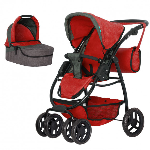 Коляски для кукол Carrello Avanti 2 в 1 - RED