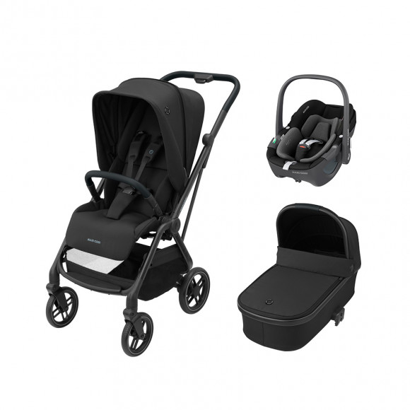 Коляска 3 в 1 Maxi-Cosi Leona Pebble 360 - Essential Black