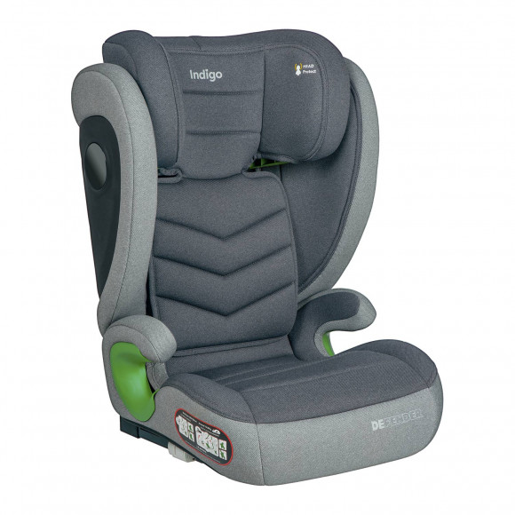 Автокресло Indigo DEFENDER I-SIZE ISOFIX, группа 2+3  - Темно-серый