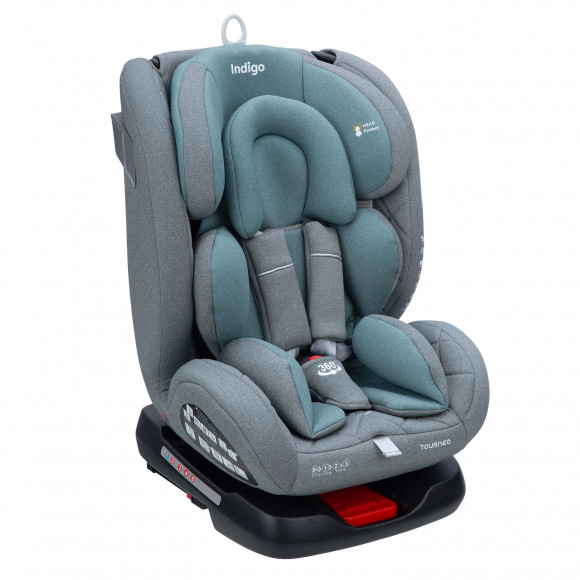 Автокресло Indigo TOURNEO ISOFIX - серый-зеленый