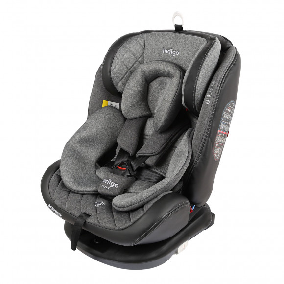 Автокресло Indigo AERO ISOFIX, ST-3, группа 0+1+2+3 - серый