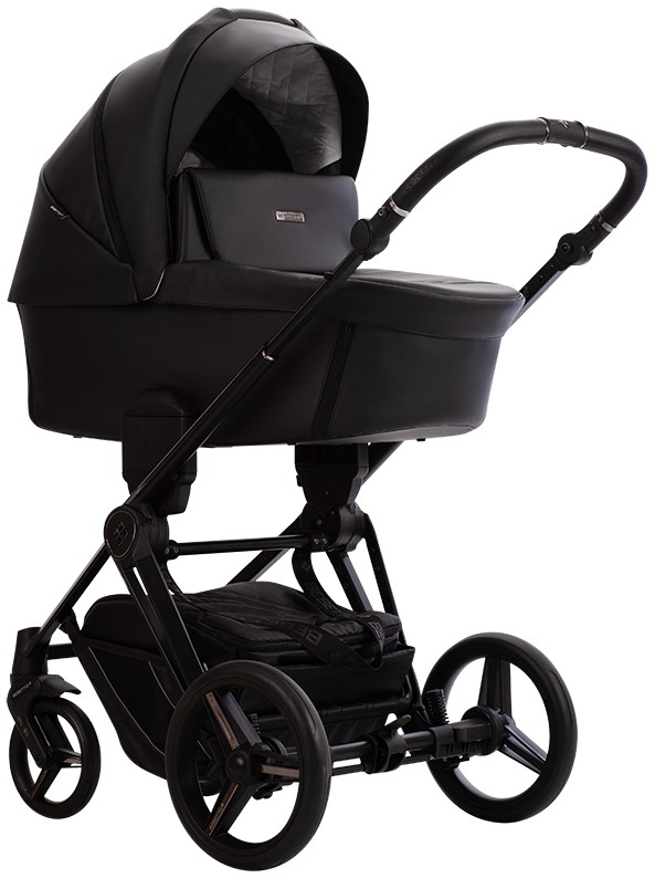 Коляска 2 в 1 Bebetto MONTI PRO (Pro 01 Dark (черная кожа))