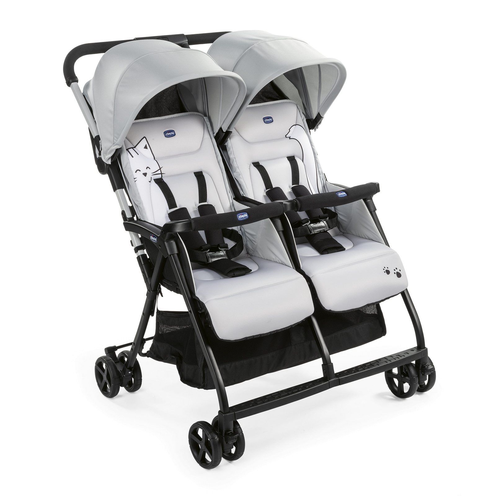 Прогулочная коляска Chicco Ohlala Twin Silver Cat 108119307-progulochnaya-kolyaska-chicco-ohlala-twin-silver-cat