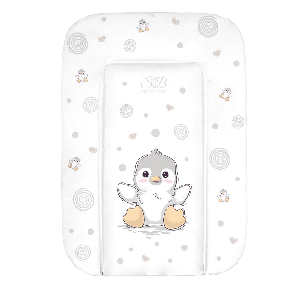 Пеленальный матрасик 48х71 Sweet Baby Pinguino Grigio (пингвин серый) 108135298-pelenalnii-matrasik-48h71-sweet-baby-pinguino-grigio-pingvin-serii