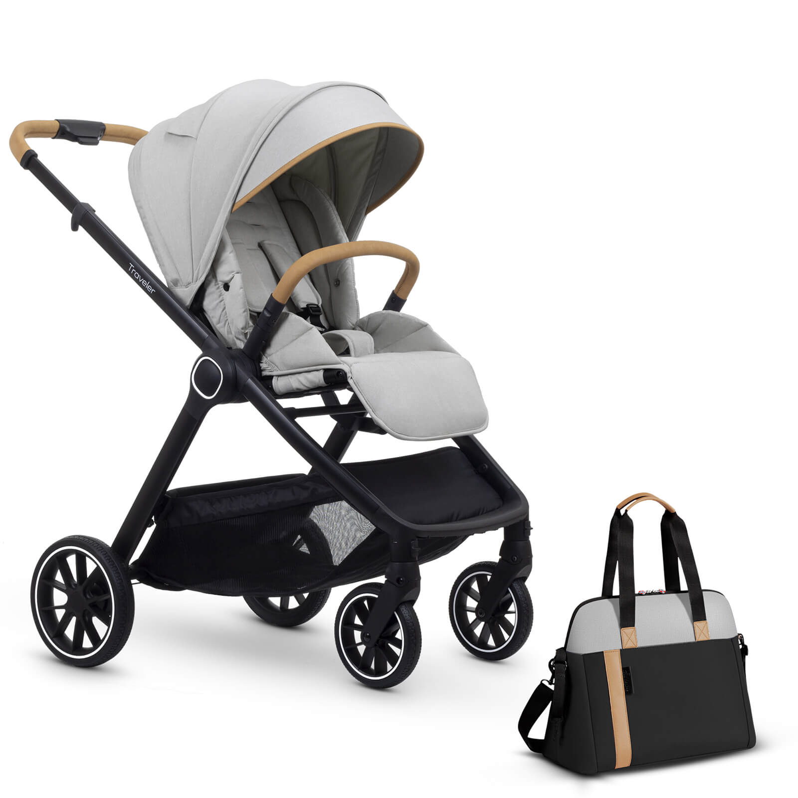 Прогулочная коляска Esspero Traveler + сумка (Grey)