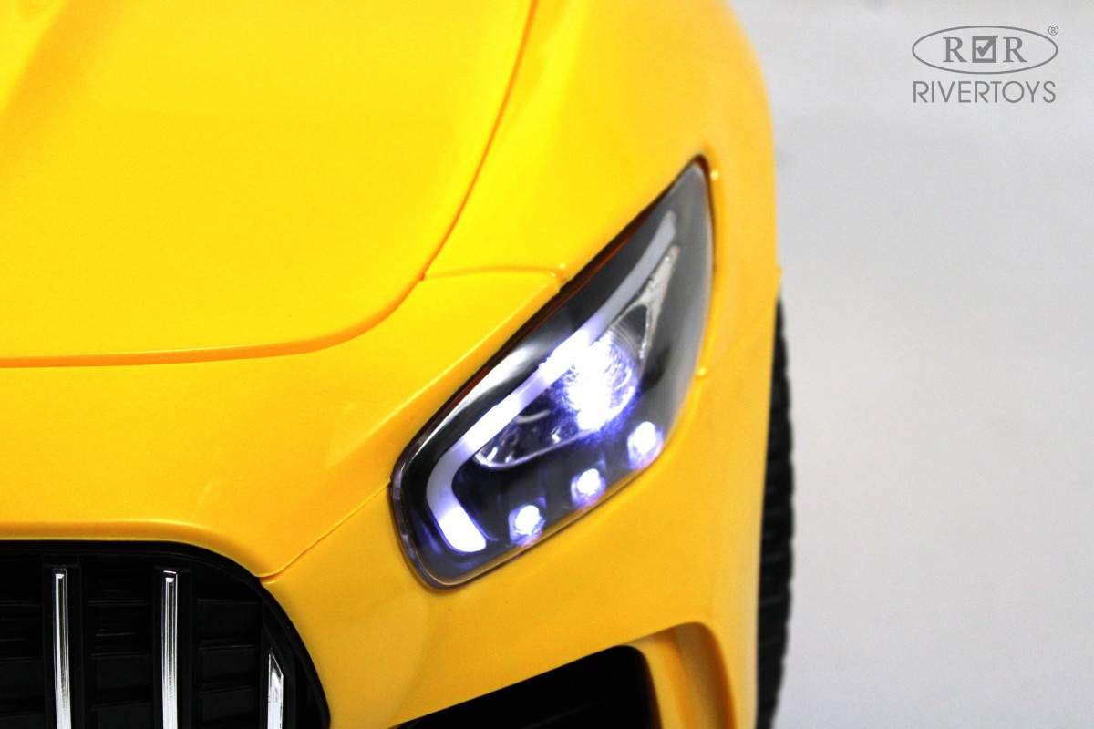 Детский электромобиль RiverToys Mercedes-Benz AMG GT X777XX желтый 39vzeg09obmyhhurw0815ecpz49e6vyc