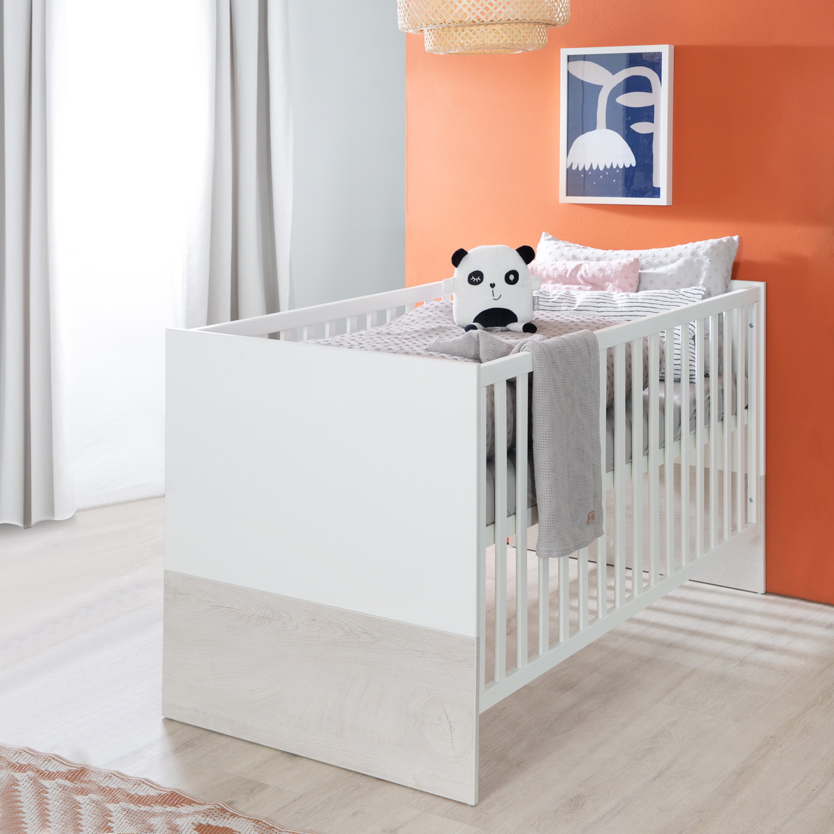 Детская кроватка ROBA Julia 70х140 Белый/Выбеленный дуб z6povw33h2o2l22osgfbolawyp19lugn