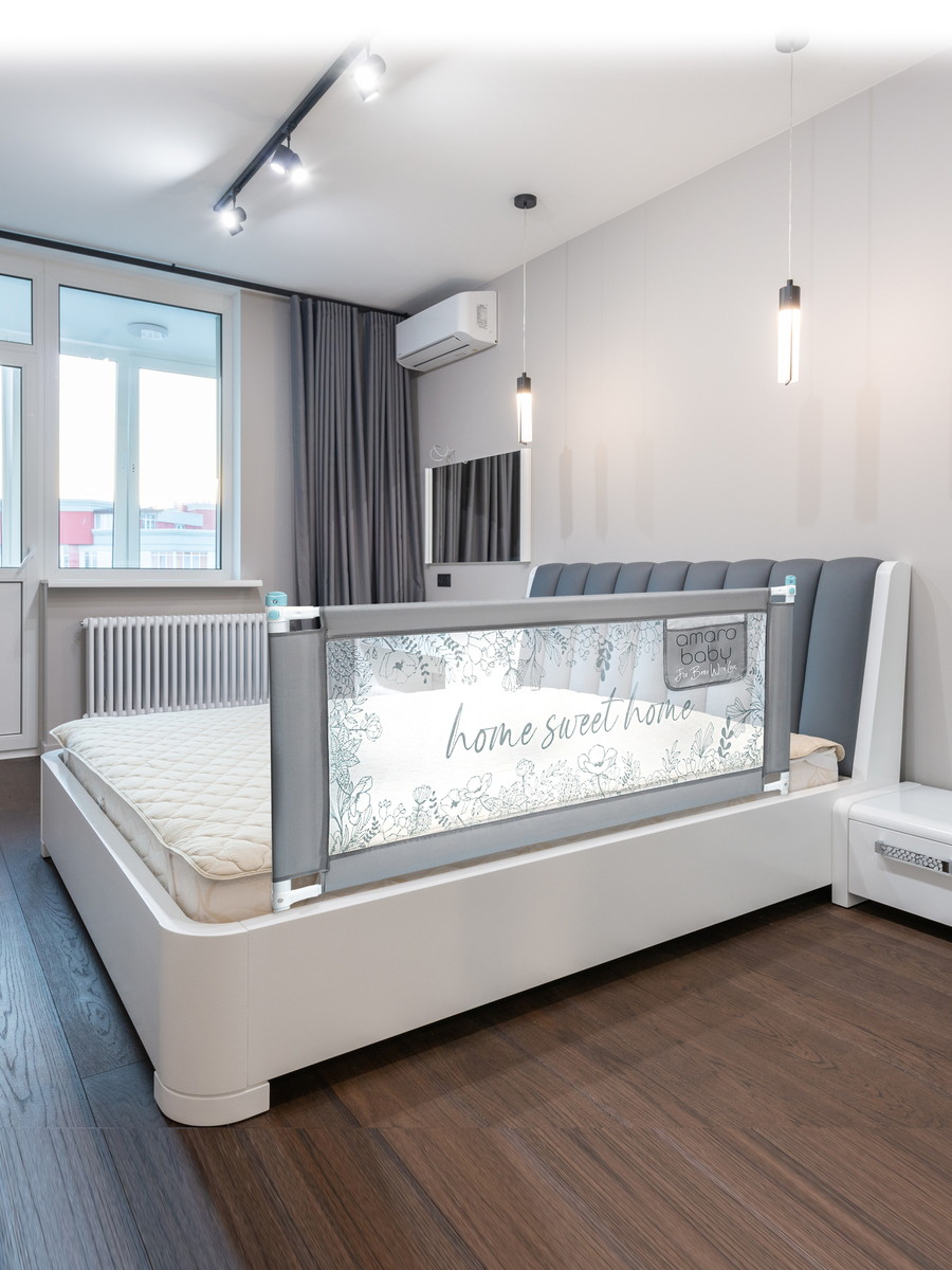 Барьер защитный для кровати Amarobaby Safety of Dreams Серый, 120 см aqqa7zuron1anb372blrnphirmrgwo81