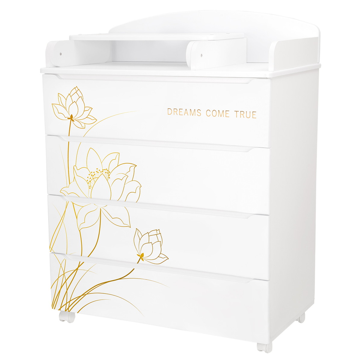 Комод Indigo Green Line с узким пеленальным столиком, ЛДСП, МДФ  Цветы ziy3w4var1z30jaldl6e8hjkgaoytxnt