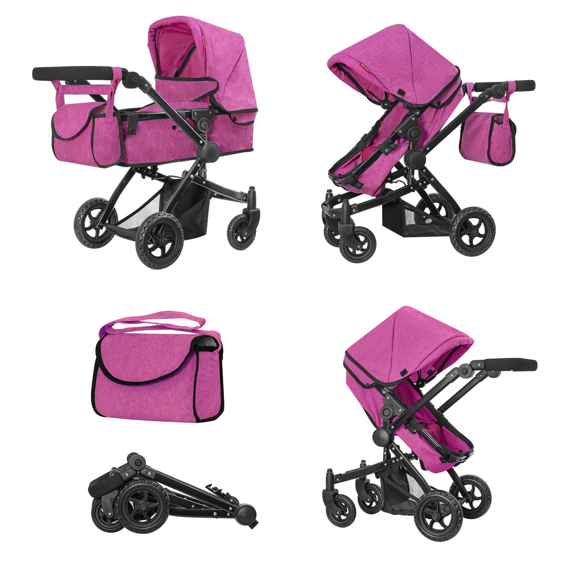 Коляски для кукол Carrello Maestro 2 в 1 ROSE RED 821c7390af8670c8f5eb48529652971b