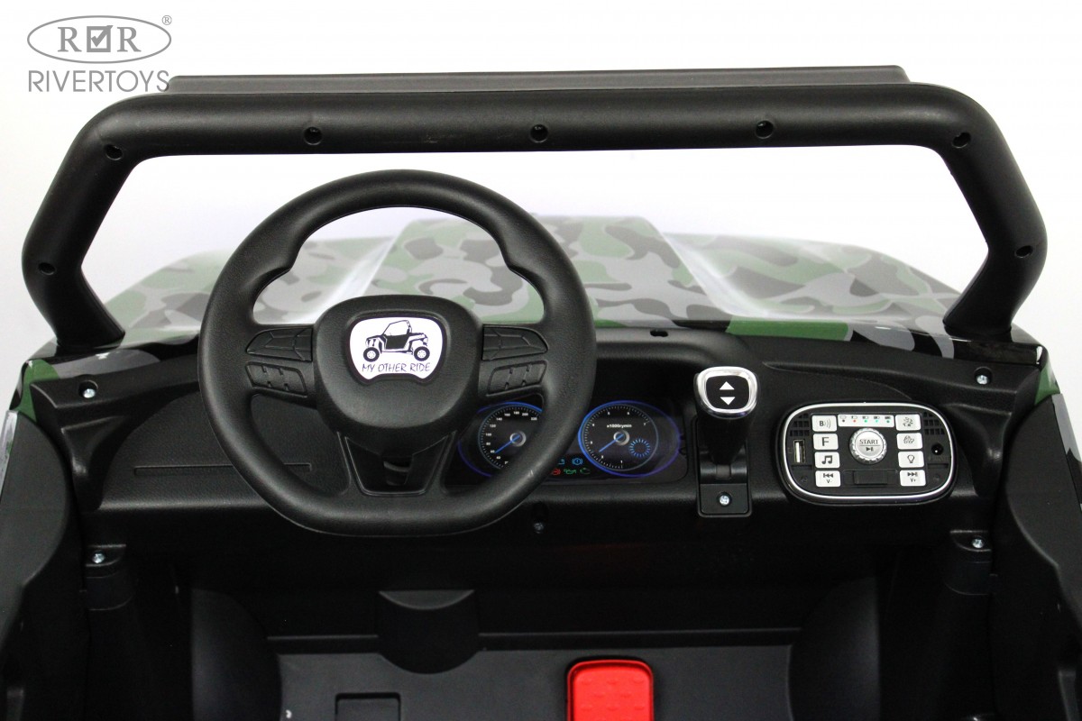 Детский электромобиль RiverToys T777TT 4WD зеленый камуфляж gxxaj21anaeqmp8k22fdrkbjj7dc0dbv