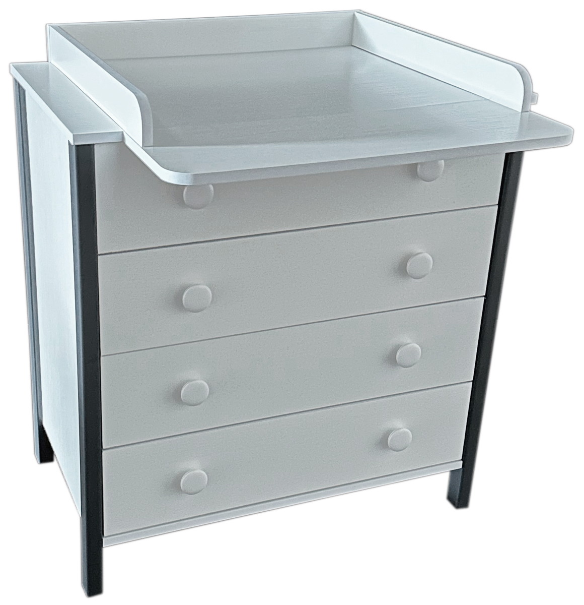 Пеленальный комод Oliver Nastya (белый/серый)