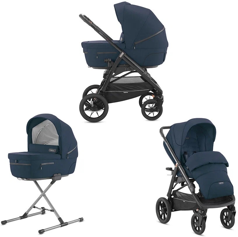 Коляска 3 в 1 Inglesina Aptica XT с подставкой под люльку Stand Up (Polar Blue)