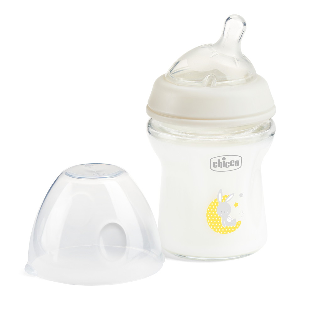 Бутылочка для кормления Chicco NaturalFeeling 150мл 0м+ (стекло) (нейтральный)