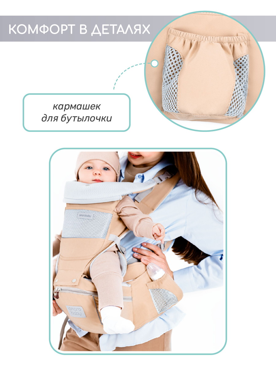 Эрго-рюкзак AmaroBaby Хипсит Carry чёрный 7mije7c241d0pcu8xcnvs6glpl8x8226
