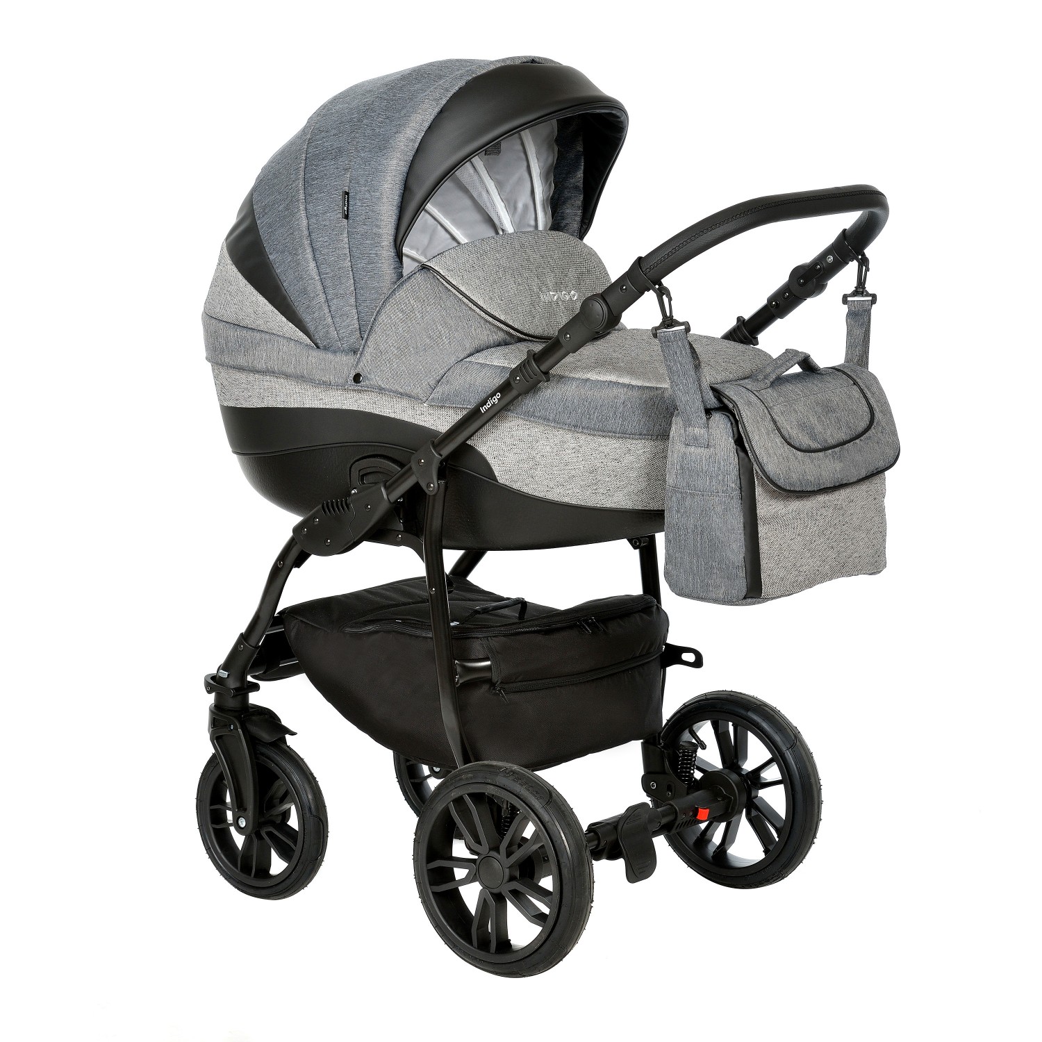 Коляска 2 в 1 Indigo INDIGO  черный d89fb32fe6ba513677d1cc393e0d1284