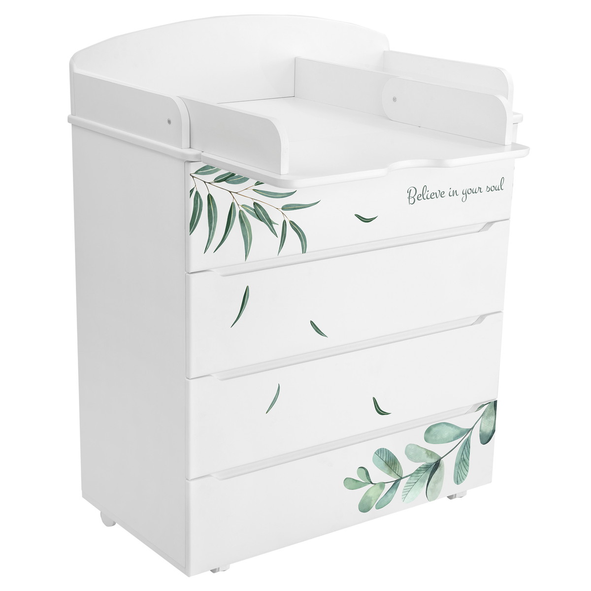 Комод Indigo Green Line с узким пеленальным столиком, ЛДСП, МДФ  Травинки 80cofgccnw14pqll3jjyl2kjbxlbfavj