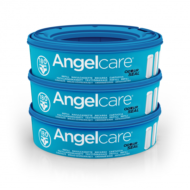 Комплект из 3-х кассет AngelCare к накопителю для использованных подгузников (синий)
