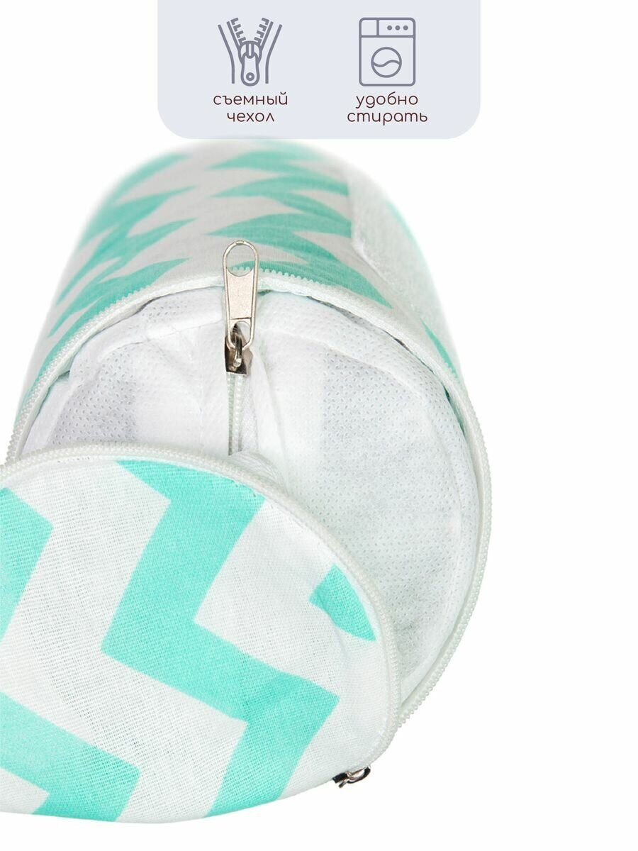 Подушка (валик-позиционер для боковой поддержки) Amarobaby с лузгой гречихи Nature Anatomy Зигзаг мята vmq4mjzqyxwnt5ifb7hxjzmkkczmy1l0