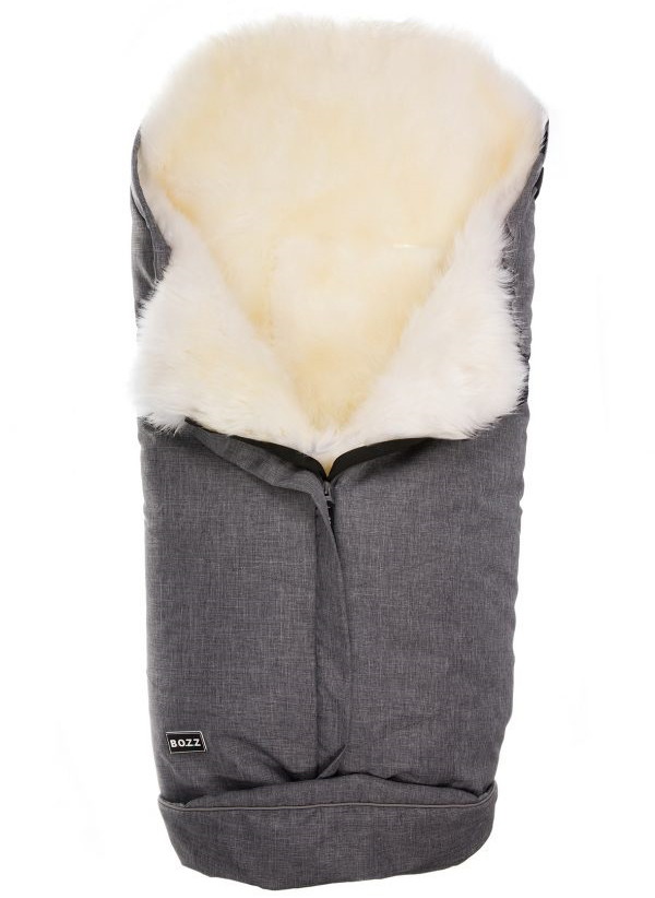 Конверт BOZZ с длинным ворсом (20-2015-32 Серый меланж/Белый)