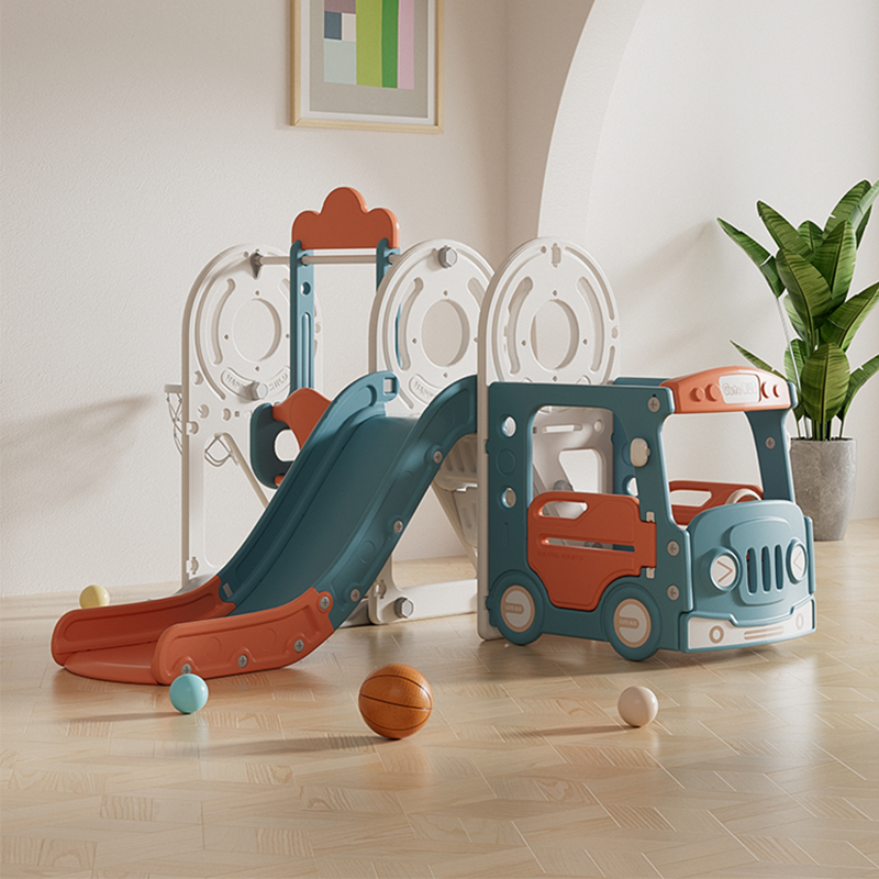 Игровой комплекс с горкой и качелями UNIX Kids Bus (171 cm) Red 108131765-igrovoi-kompleks-s-gorkoi-i-kachelyami-unix-kids-bus-171-cm-red