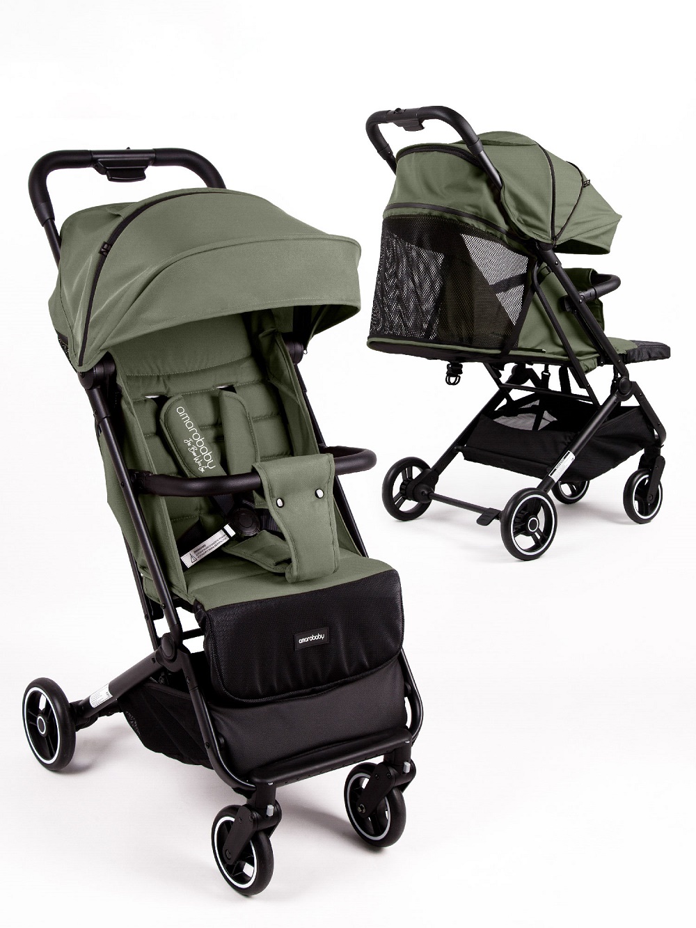 Прогулочная коляска Amarobaby Route (Хаки)