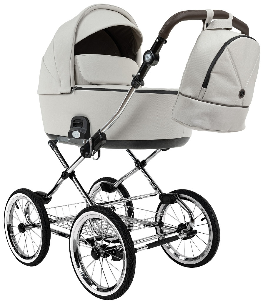 Коляска 2 в 1 Roan Bass Next Classic, d14 (Marzipan/Black/руч.Cappuccino)