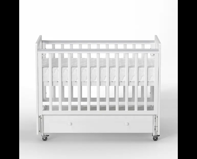 Детская кроватка ANTEMI Classic Sleep 120х60(Ящ+м) (Белый)