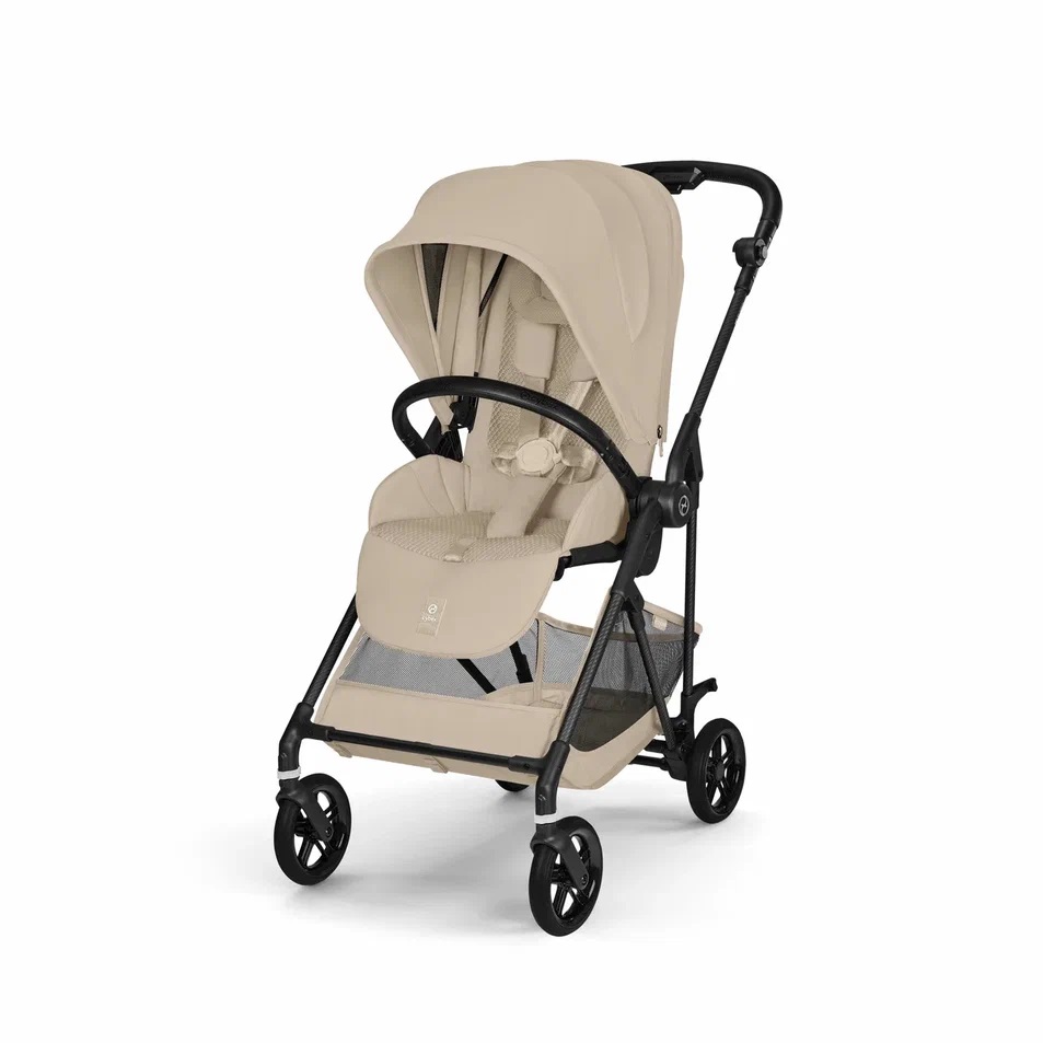Прогулочная коляска Cybex Melio Carbon (Almond Beige New с дождевиком)