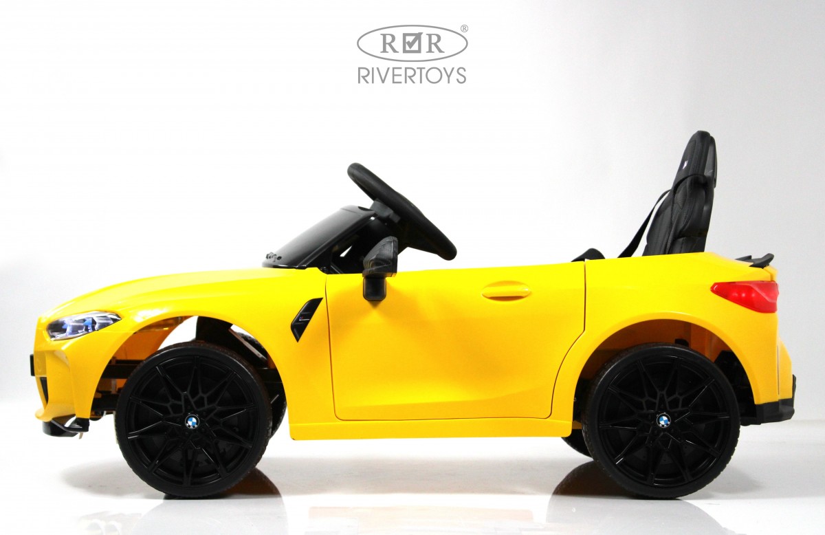 Детский электромобиль RiverToys BMW M4 A004AA желтый 8l35jqal8opduf1743lnotr6uwae3ytx