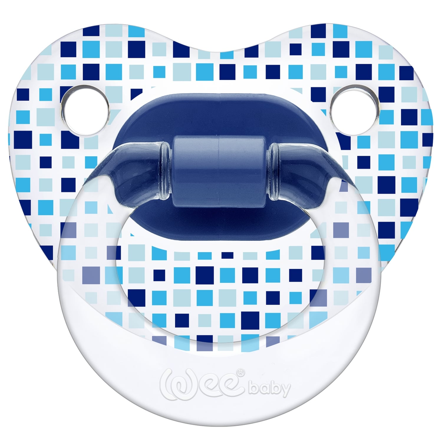 Ортодонтическая соска-пустышка WeeBaby прозрачная, с рисунком, с 6 месяцев синий 30736d4c32b82f69475ce5838c8d2309