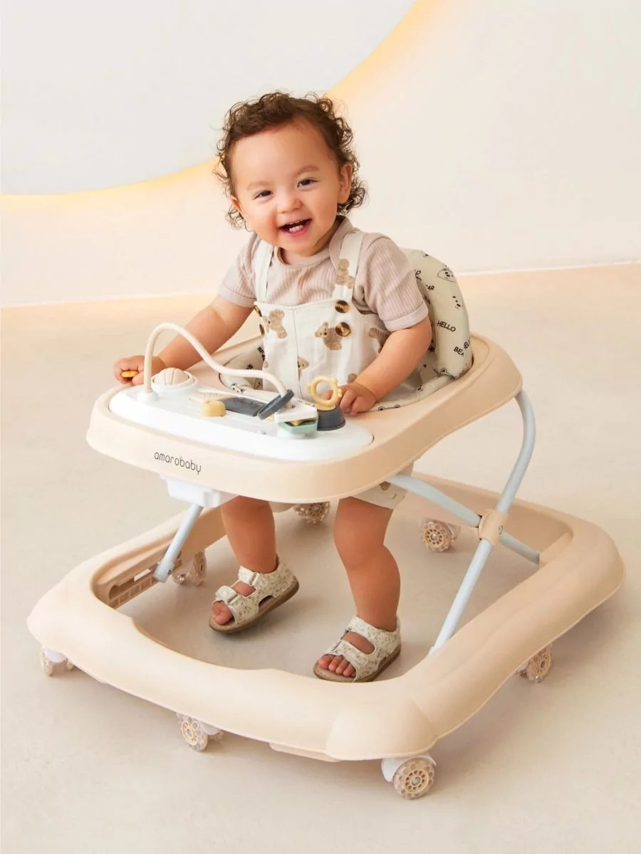 Ходунки AmarobabyHappy Steps бежевый x9dn0wdd1uwl10opwxt6kahqc45uquag